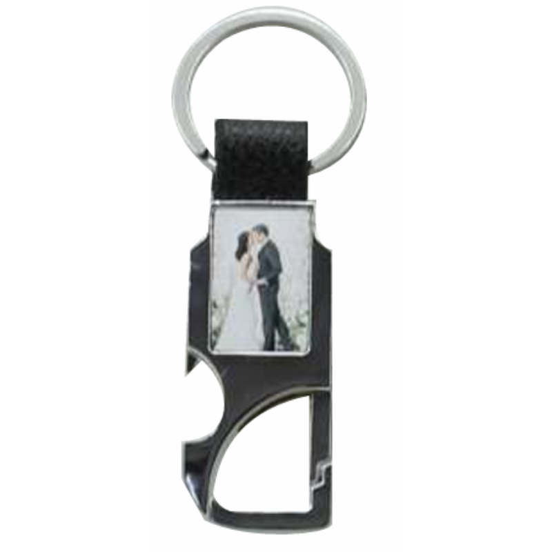 Llavero de cuerina con aluminio Modelo 4