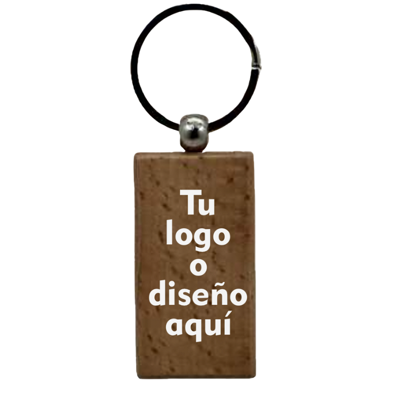 LLAVERO DE MADERA RECTANGULAR