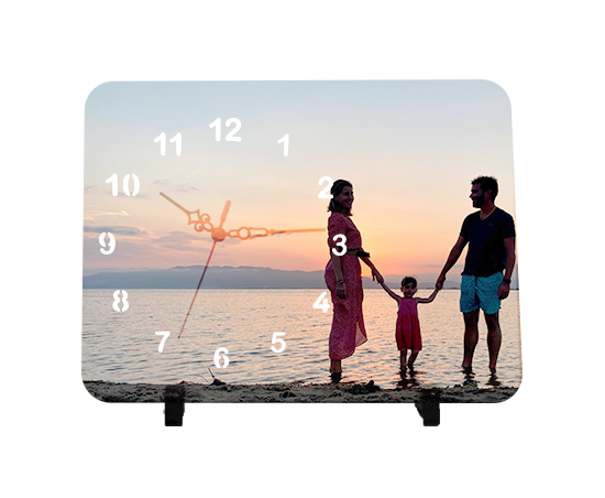 Placa de Madera con Reloj