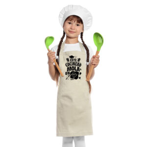 Isolated portrait of a young attractive male asian barista Delantal Infantil Unisex - Personalizado