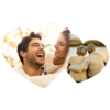 Portaretrato de Madera Doble Corazón